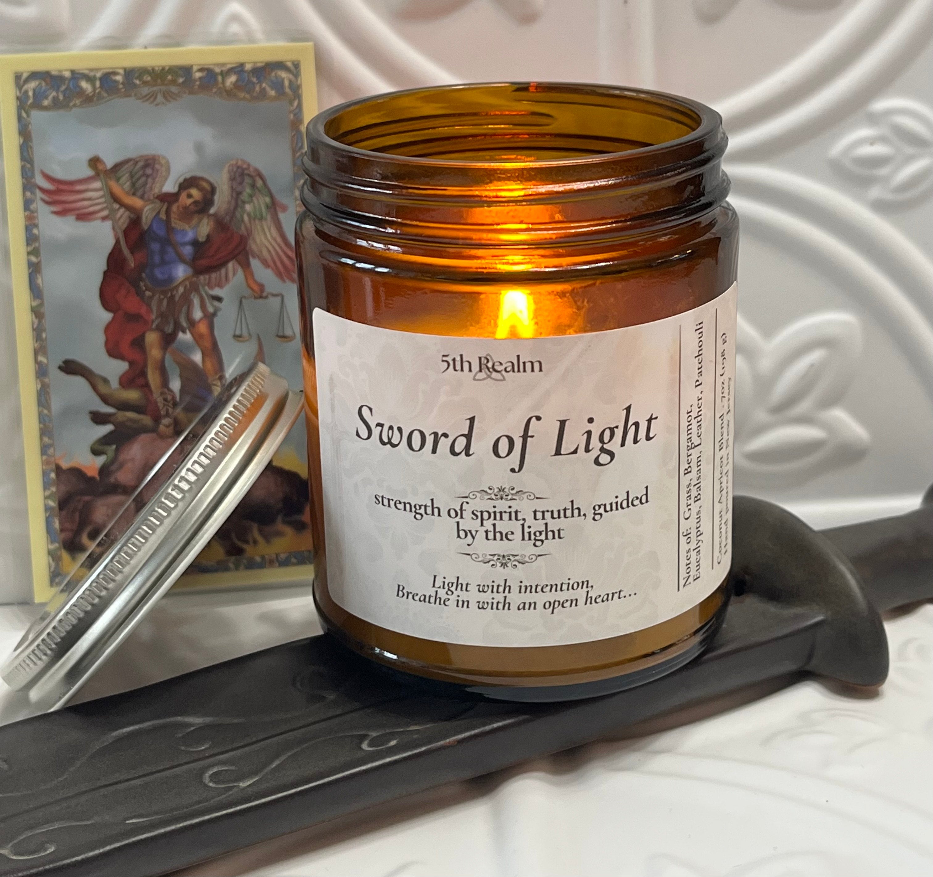 "Sword of Light"  7oz Candle